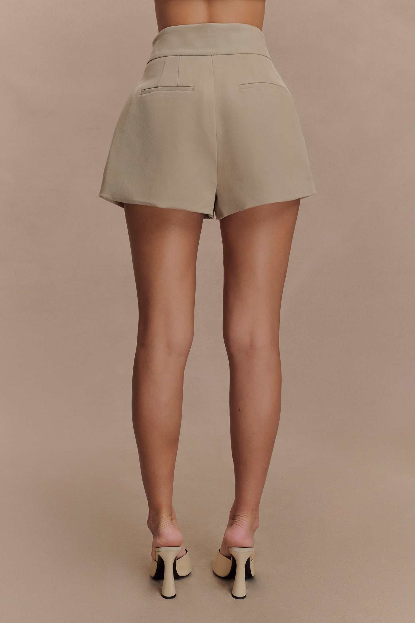 Short taille haute Alden - Gris perle
