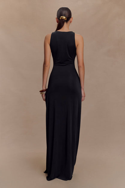 Robe Maxi Perlée Kaiden - Noire