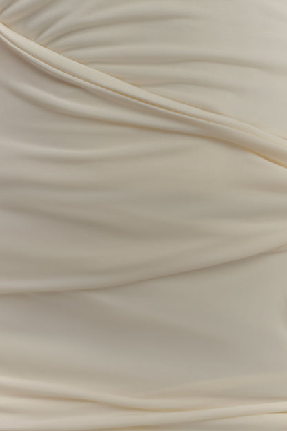Robe Maxi Kaiden en Satin Perlé - Ivoire
