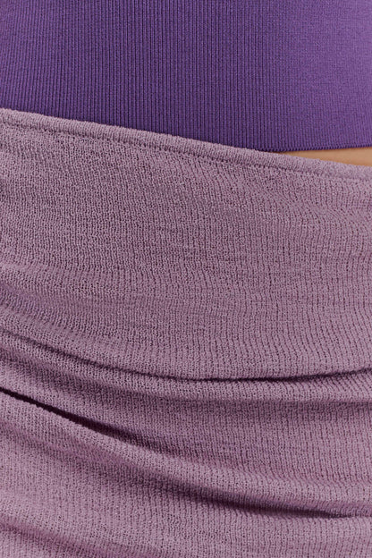 Mini-robe en tricot à jupe fluide Cali - Violette