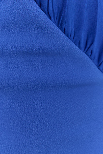 Robe midi Mierah à décolleté halter - Bleu cobalt