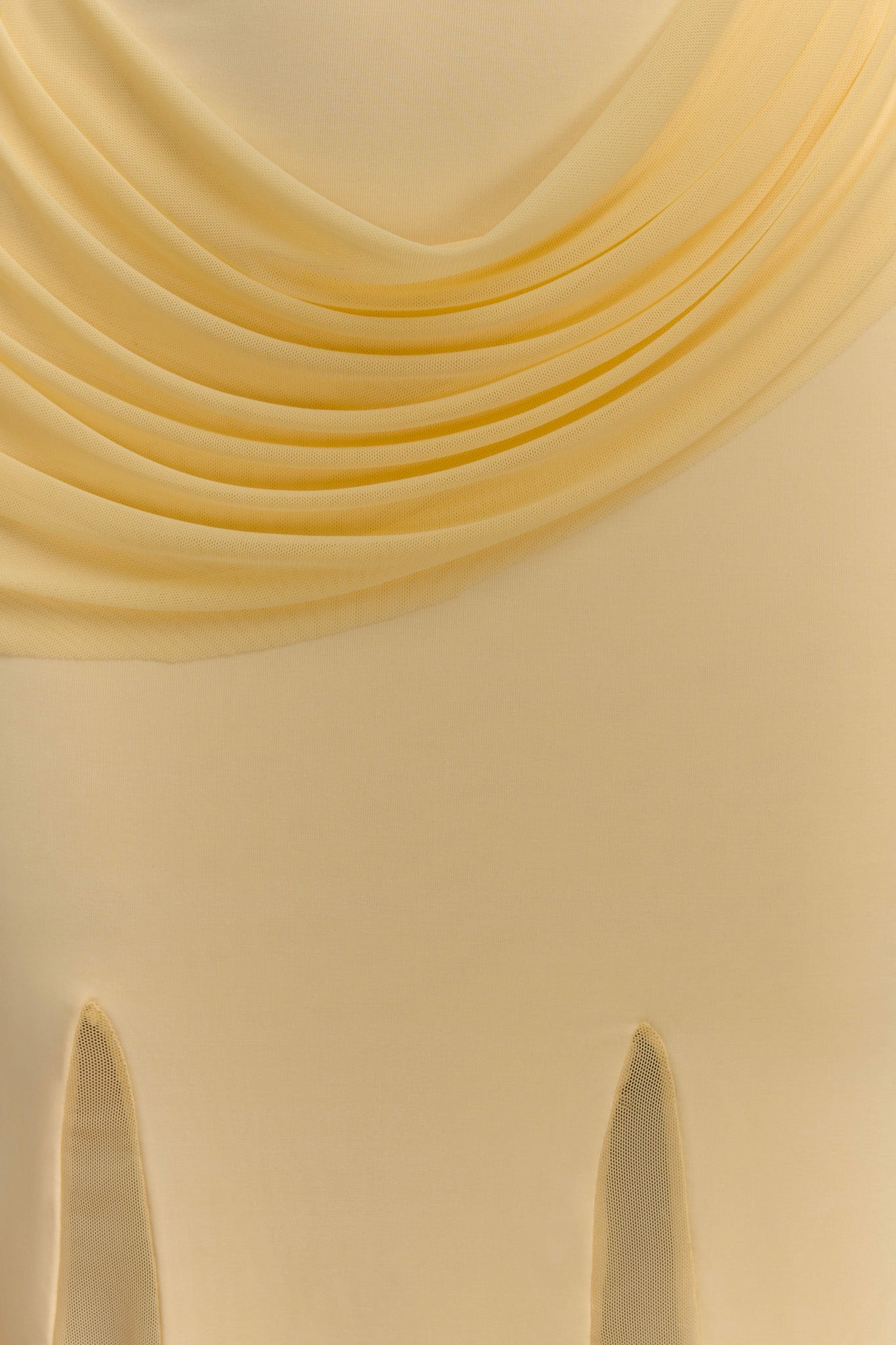 Robe Maxi Gabrielle en Mousseline et Maille - Citron