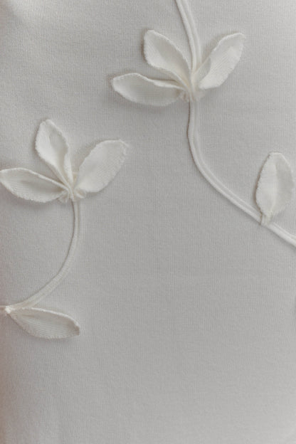 Robe midi en jersey floral Wynn - Blanc