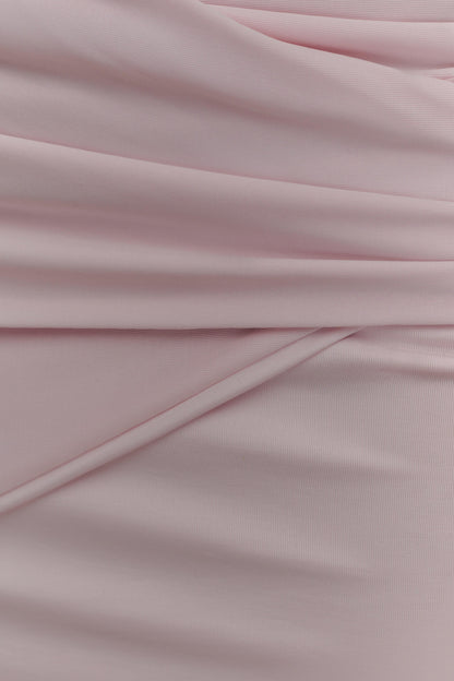 Jupe mini perlée et fluide Alicent - Rose pâle
