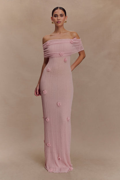 Robe Maxi Tricot Brynn Orchid - Rose Pastel