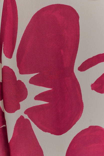 Jupe Maxi en Chiffon Katalina - Imprimé Red Deco Fleur