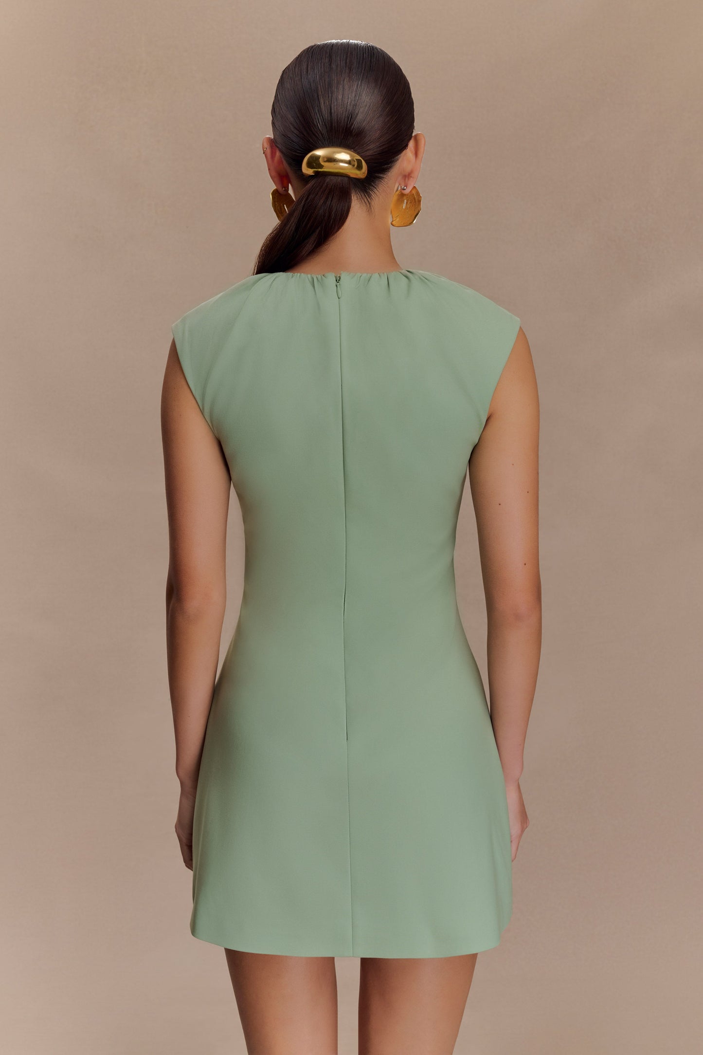 Mini-robe Ariana à col plissé - SAGE
