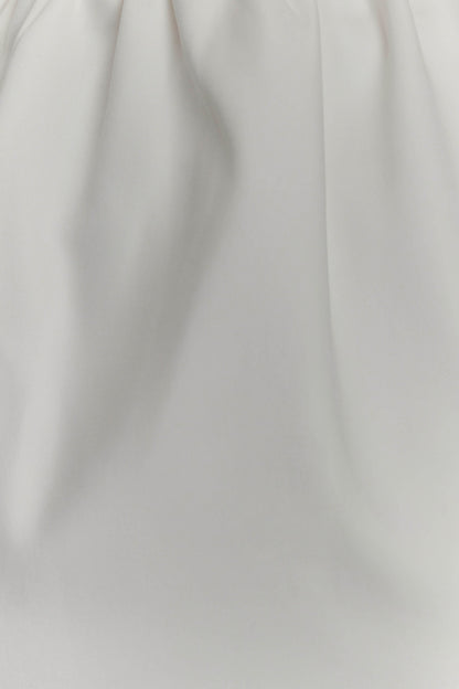 Mini-robe à col plissé Ariana - Ivoire