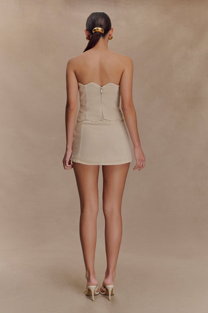 Short-jupe en jean Fallon - Micro Mini - Lavage effet pierre