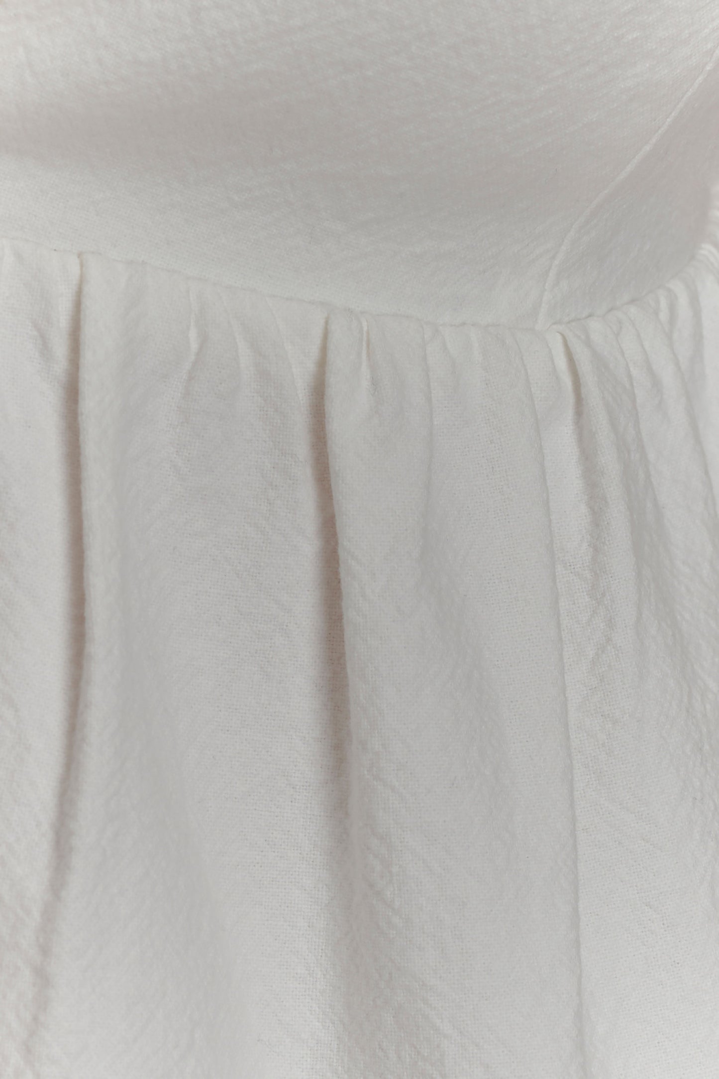 Top en coton Janayia avec perles - Blanc