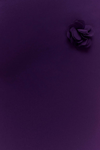Robe Maxi en Chiffon à Motifs Floraux Rosalie - Violette