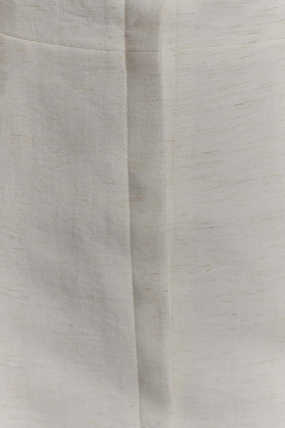 Anya Robe Mini en Lin avec Décolleté Halter - Marron Clair
