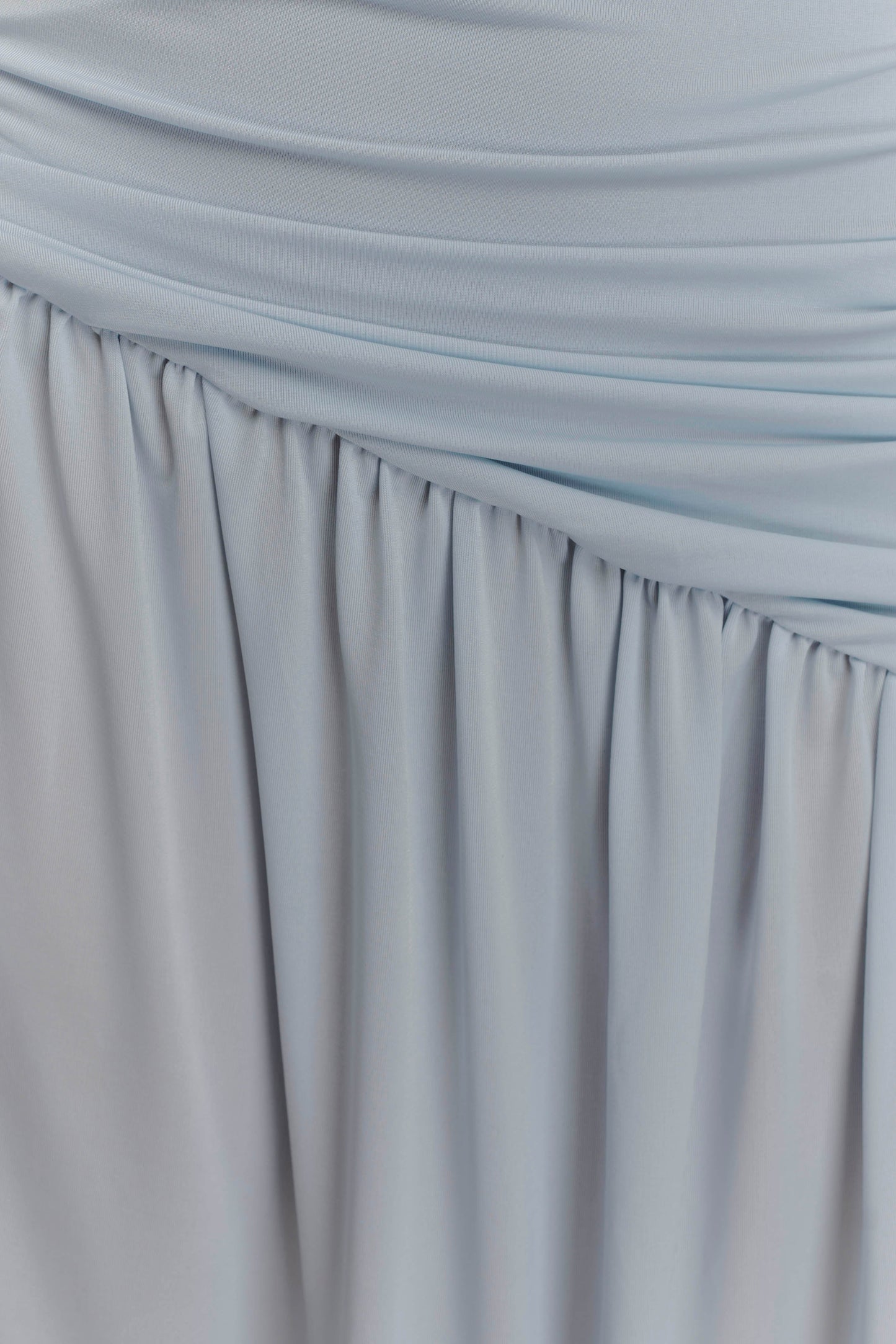 Robe Maxi Slinky Sans Bretelles Bex avec Fente - Bleu Clair