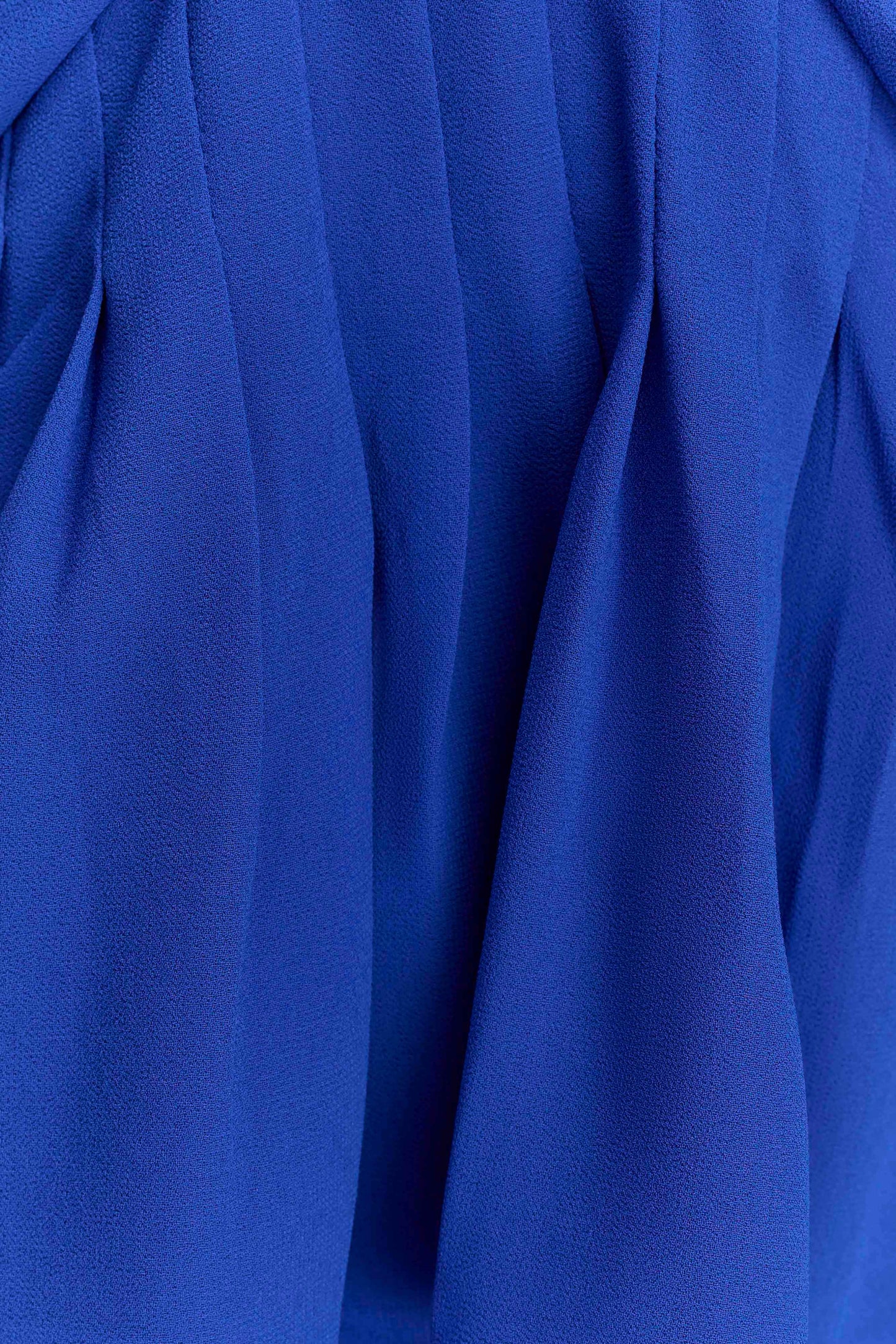 Halter en mousseline de soie Korra - Bleu cobalt