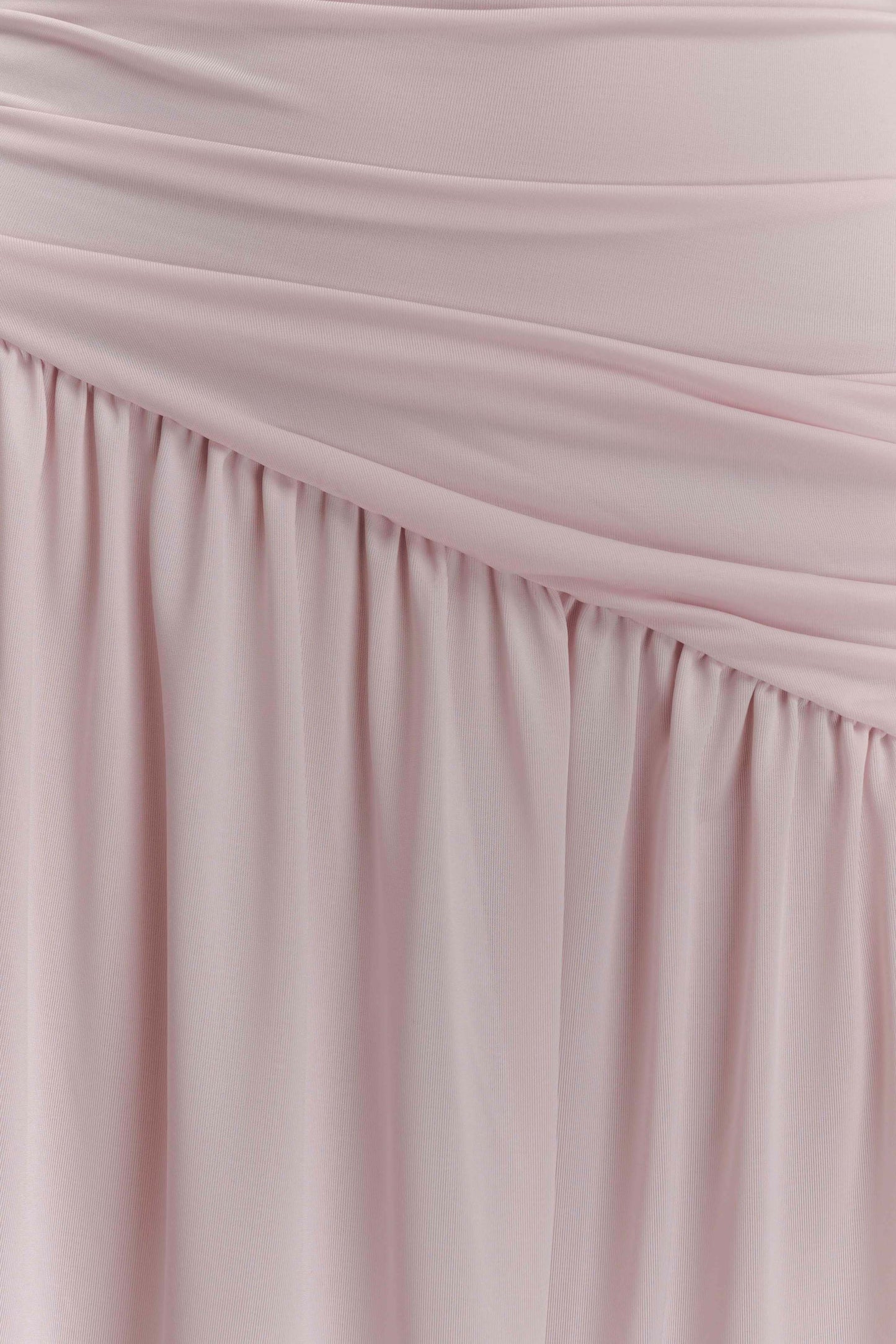 Robe Maxi Slinky Sans Bretelles Bex avec Fente - Rose Pâle