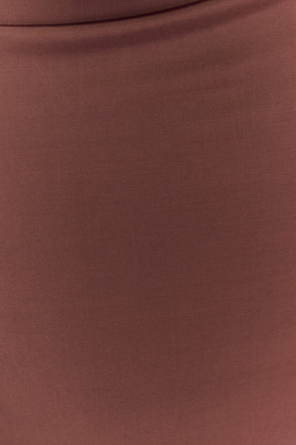 Robe Maxi Slinky sans Bretelles Madison - Chocolat
