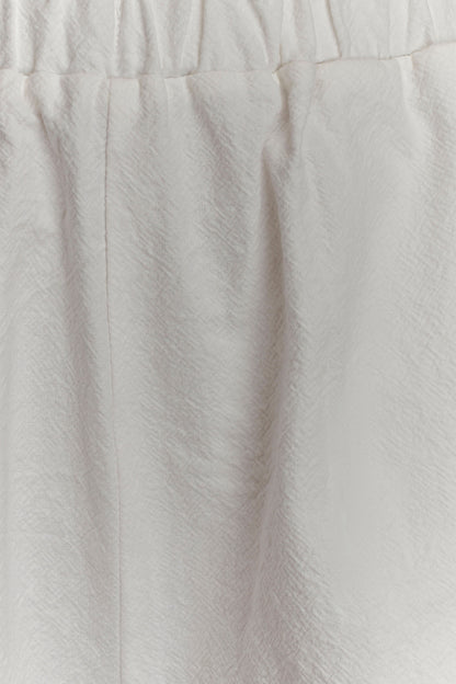 Pantalon large en coton Janayia - Blanc