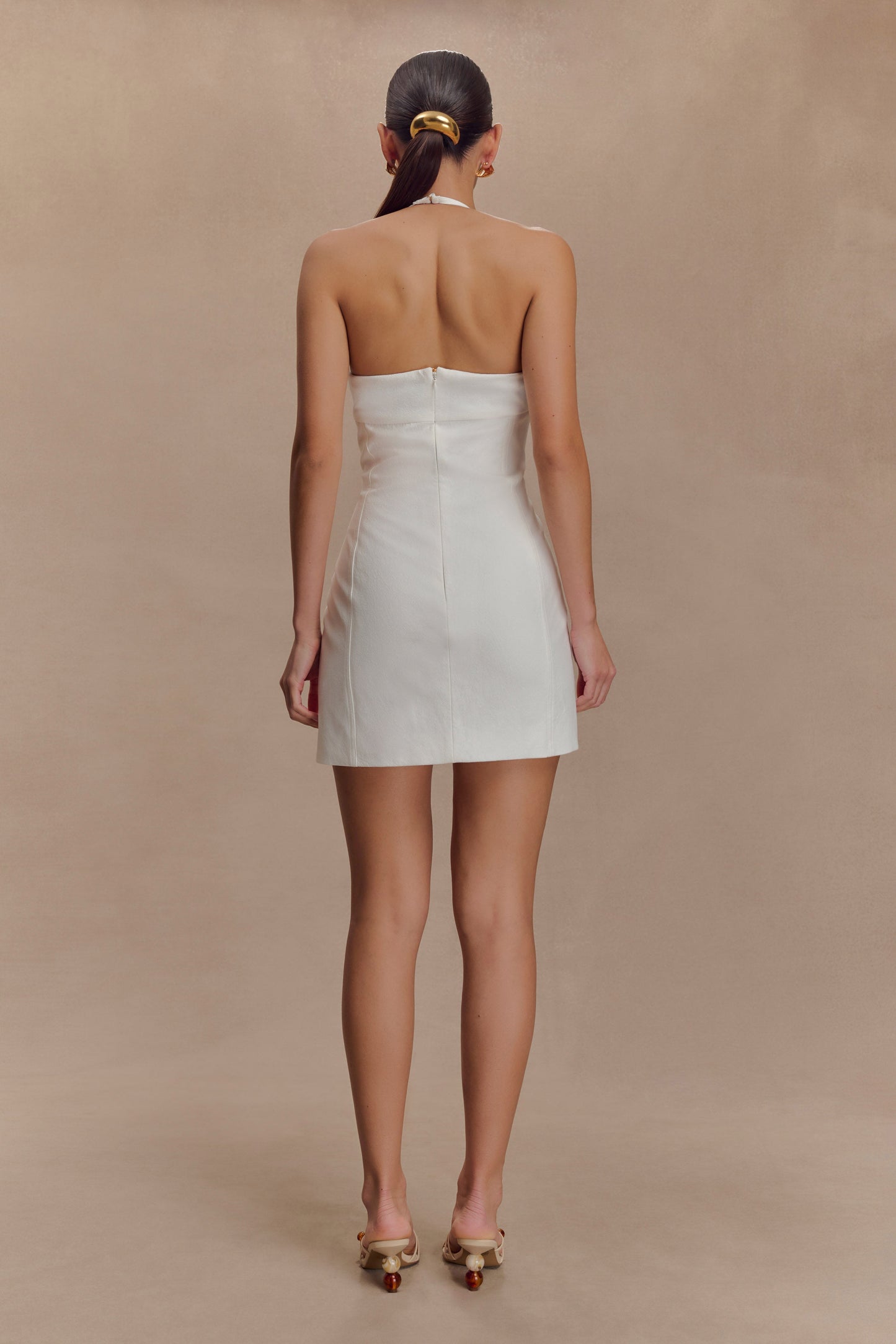 Robe mini en coton à motifs floraux Reyes - Blanc