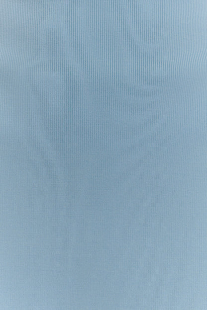 Top sans bretelles en jersey côtelé Anette - Bleu ciel