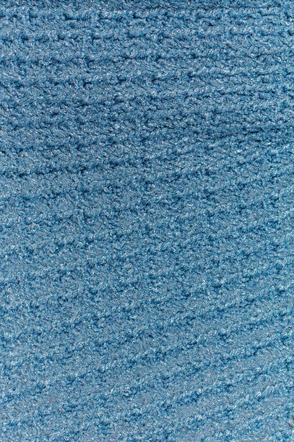 Jupe mini en tricot métallisé Waverley - Bleu