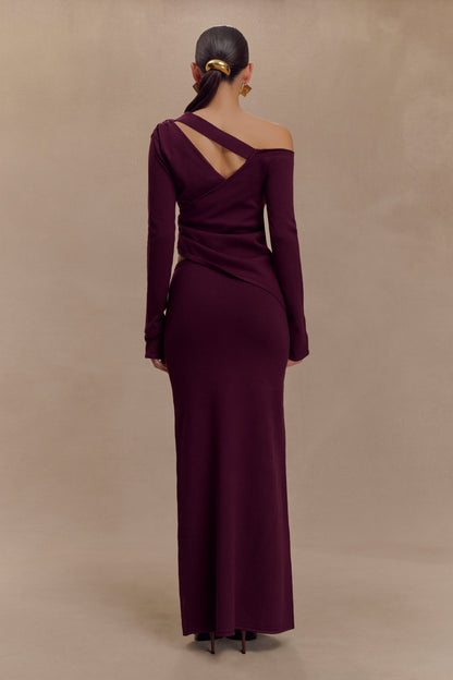Jupe Maxi en Tricot Miles - Prune