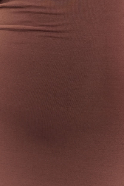 Robe Maxi Asymétrique et Étroite Ashford - Chocolat
