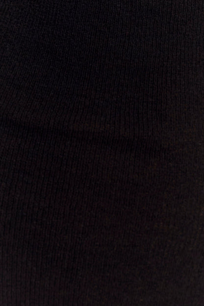 Robe Maxi Tricot Col Chandail Ayella - Noir