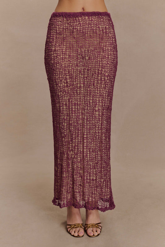 Jupe Maxi Tricot Cordelia - Mauve