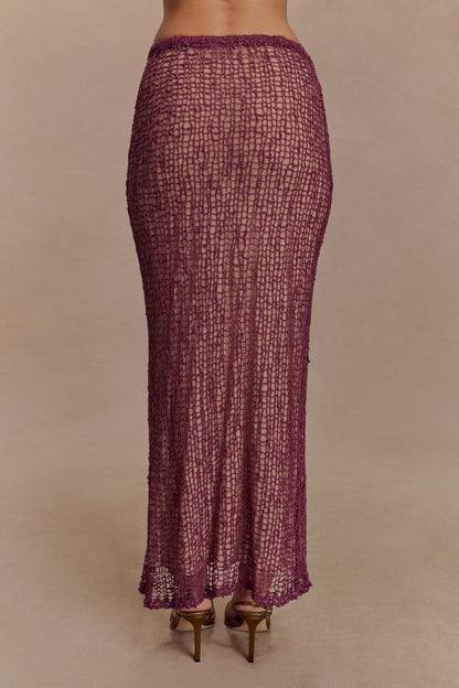 Jupe Maxi Tricot Cordelia - Mauve