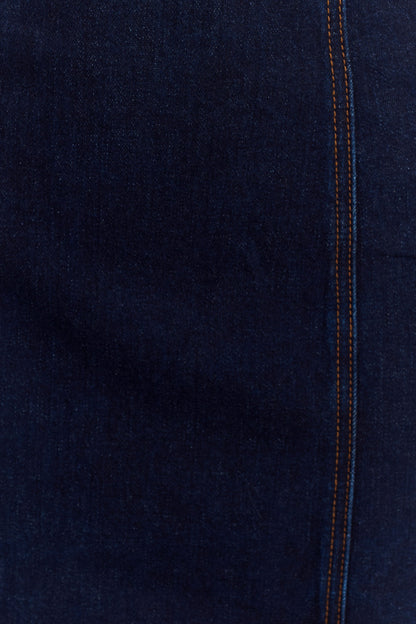 Mini-robe en jean à volants Raesha - Bleu indigo