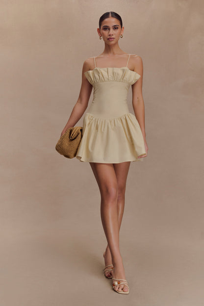 Mini-robe en coton à volants Janis - Nude