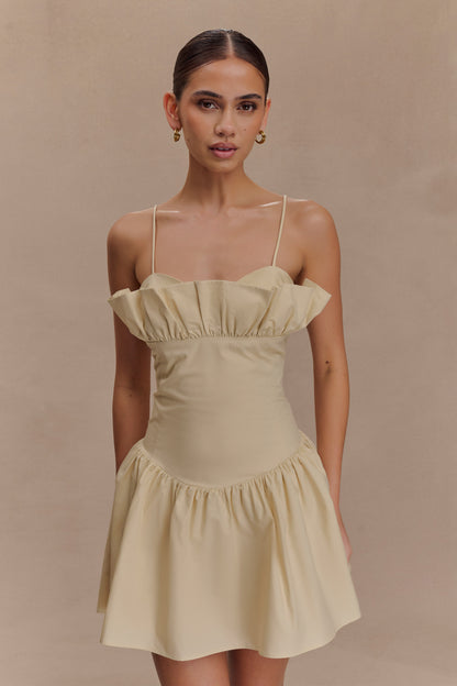 Mini-robe en coton à volants Janis - Nude