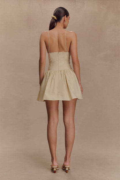 Mini-robe en coton à volants Janis - Nude