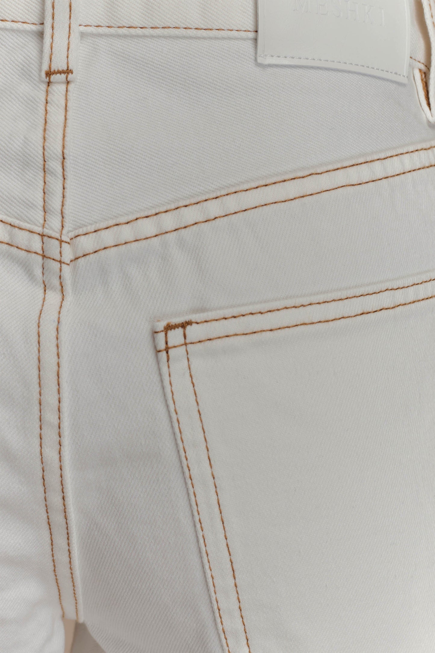 Jeans en jean taille mi-hauteur Mannon - Blanc