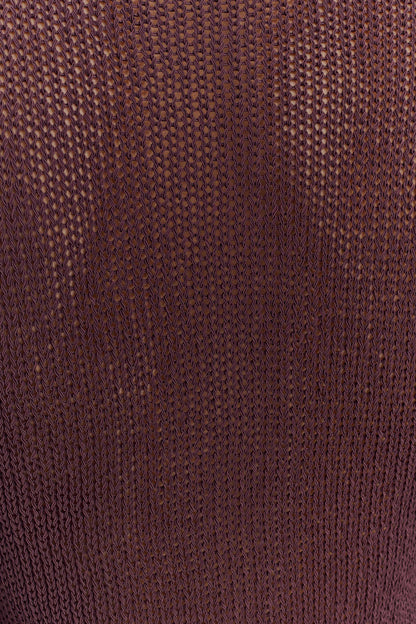 Top en tricot à manches longues Isabella - Chocolat