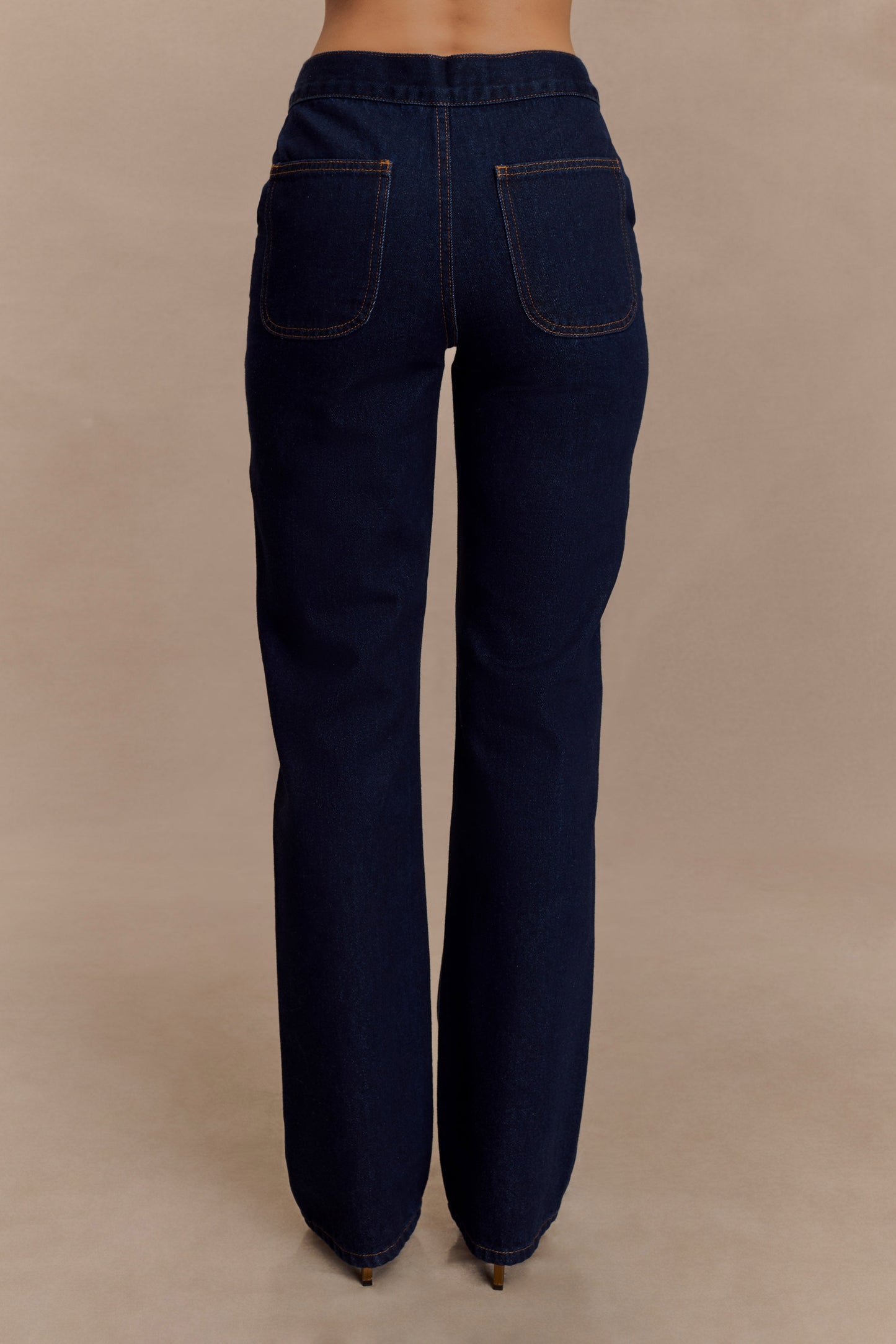 Jeans droit à devant en V Remington - Bleu indigo