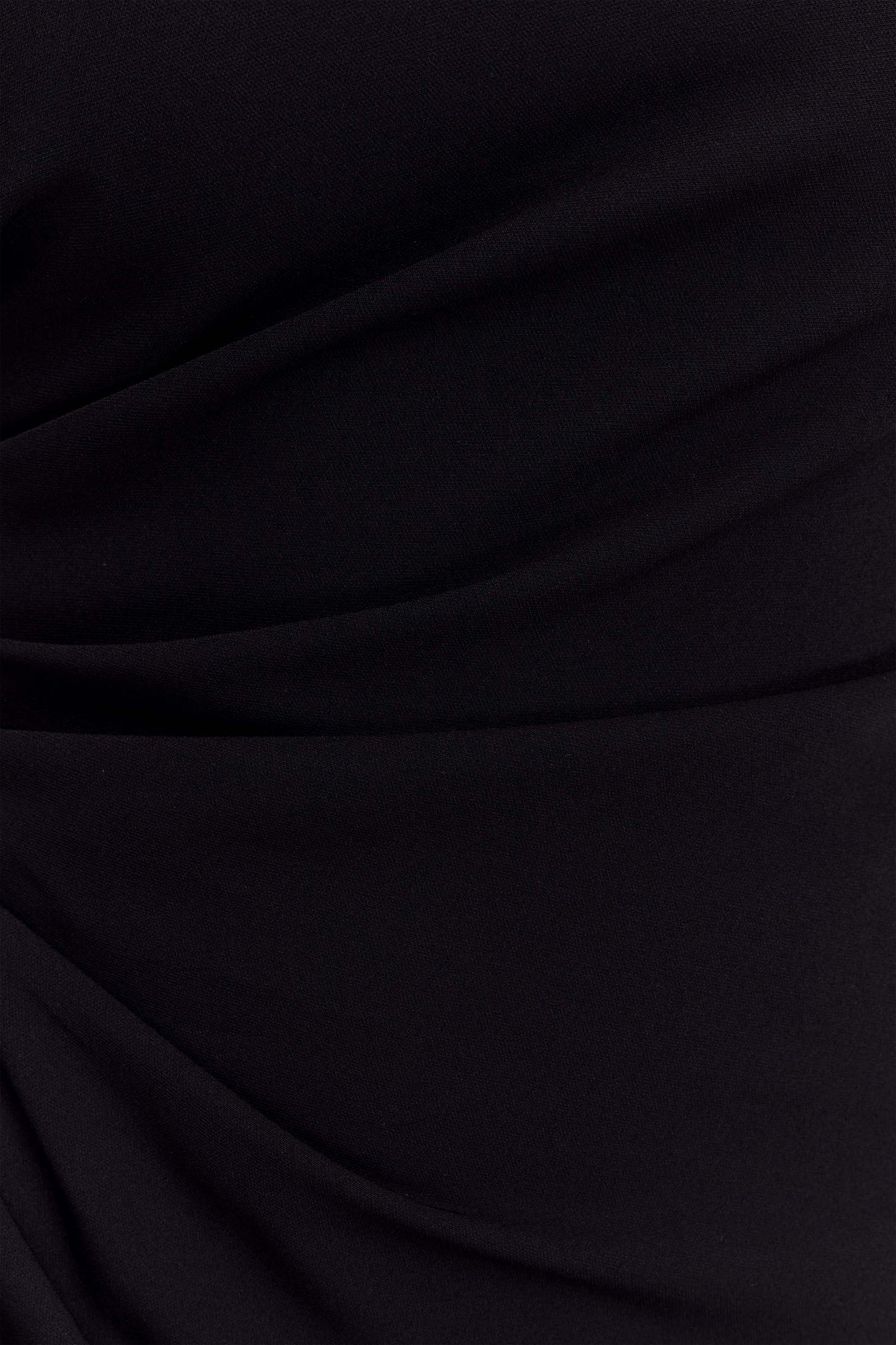 Adalyn Robe Maxi en Crêpe à Une Épaule - Noir