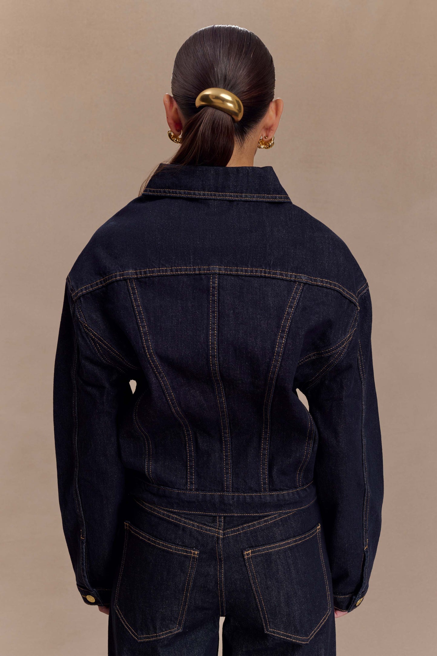 Veste en jean à taille ajustée Kirra - Bleu indigo délavé