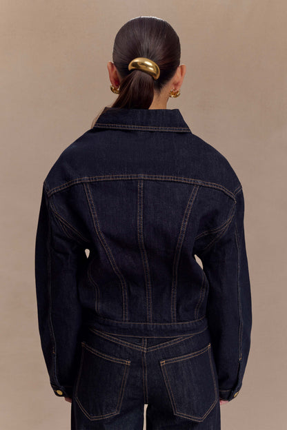 Veste en jean à taille ajustée Kirra - Bleu indigo délavé