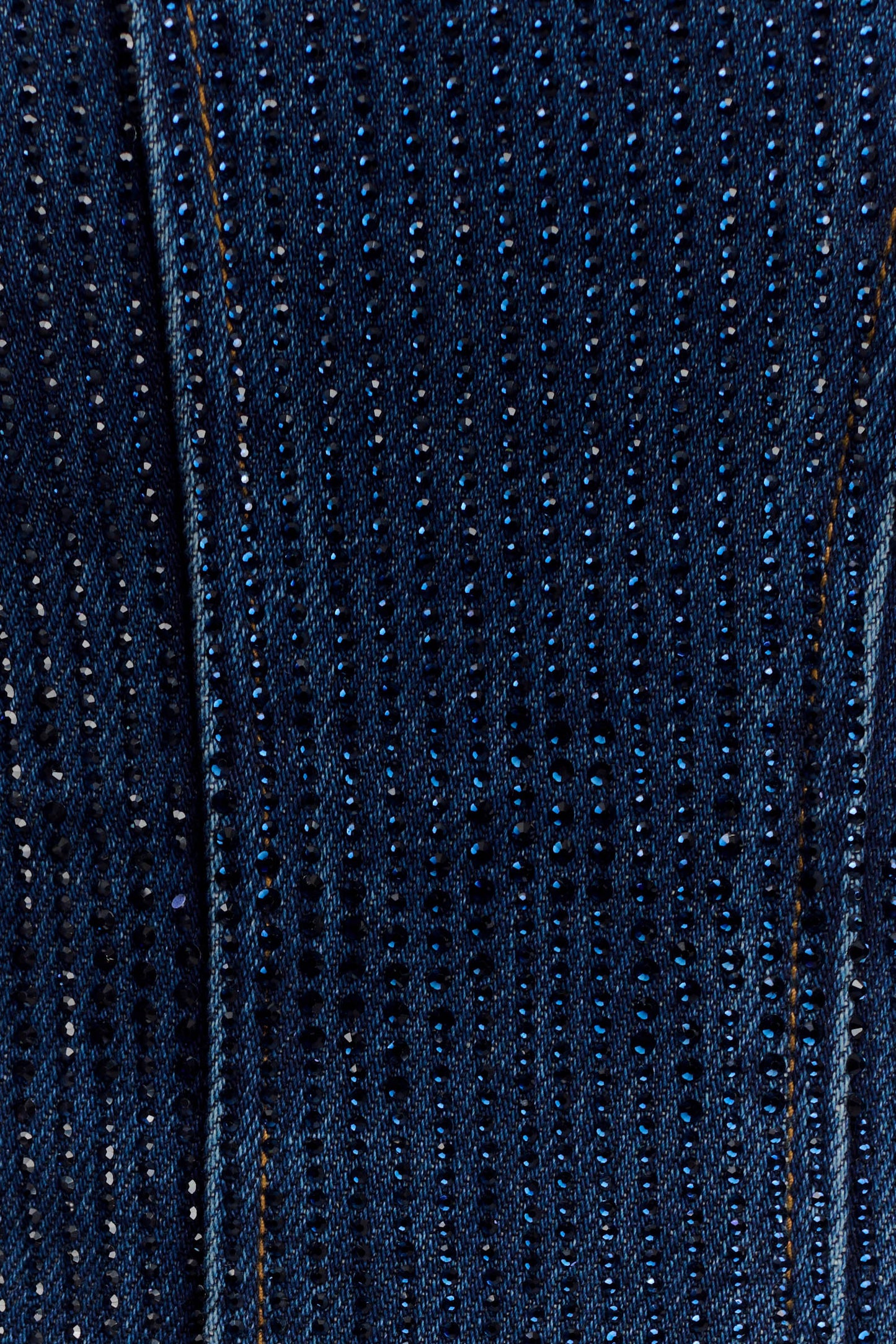 Corset en jean sans bretelles Monte Diamante - Bleu minuit