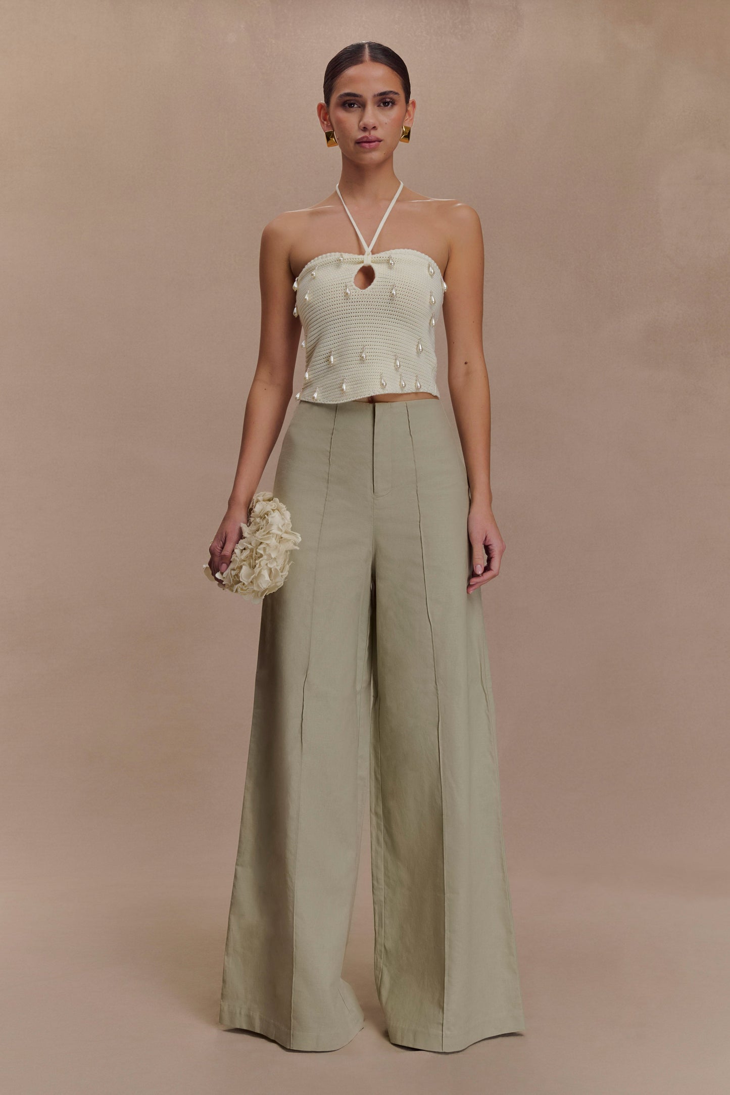 Pantalon droit en lin Brandi - Basil