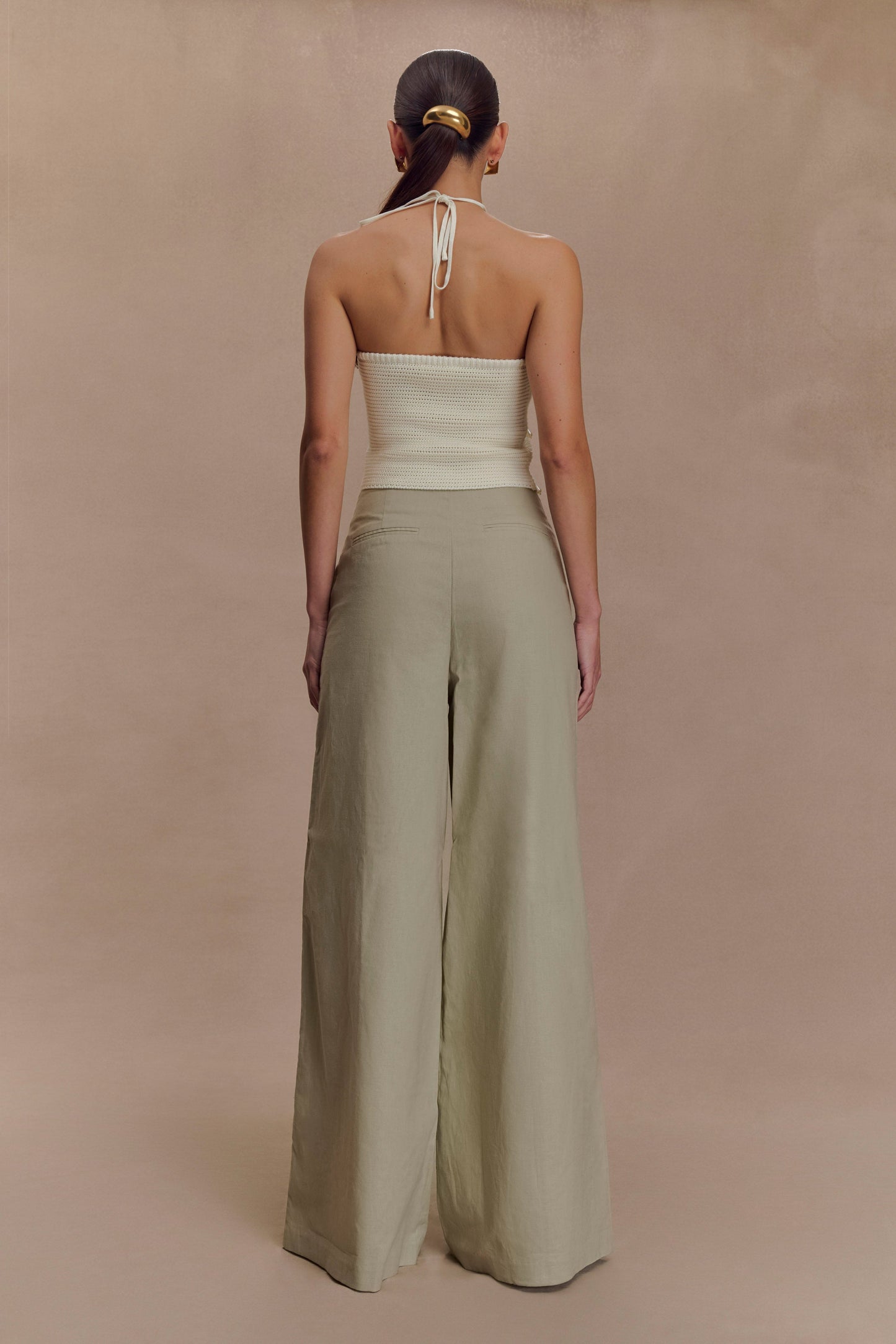Pantalon droit en lin Brandi - Basil