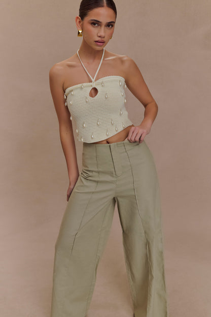 Pantalon droit en lin Brandi - Basil