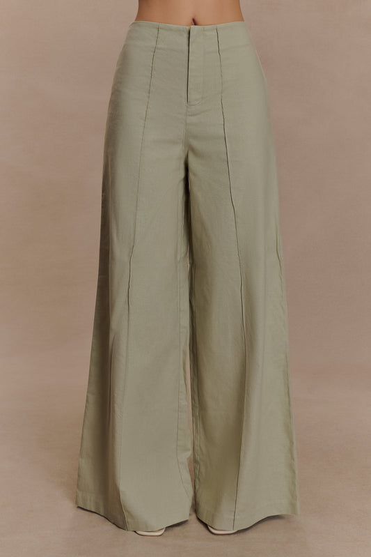 Pantalon droit en lin Brandi - Basil