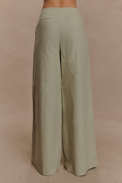 Pantalon droit en lin Brandi - Basil