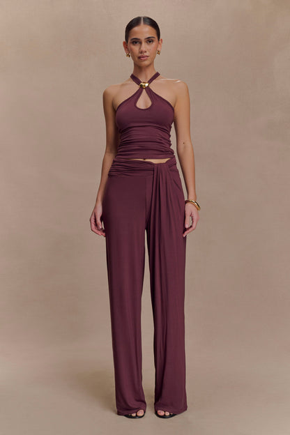 Débardeur Ramona en Modal avec accessoires - Brun-rouge