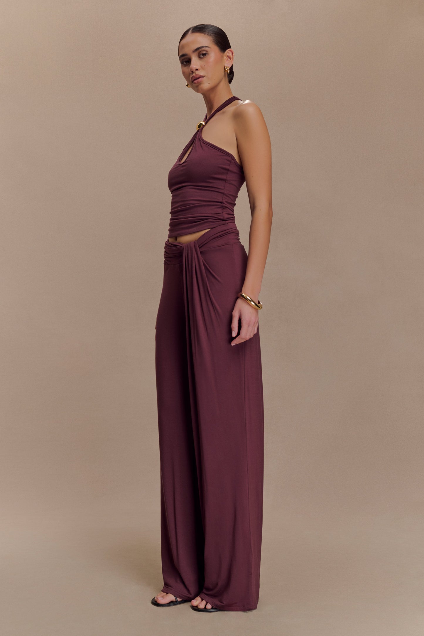 Débardeur Ramona en Modal avec accessoires - Brun-rouge