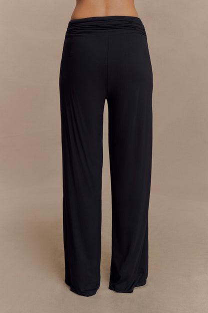 Pantalon droit en modal Ramona - Noir