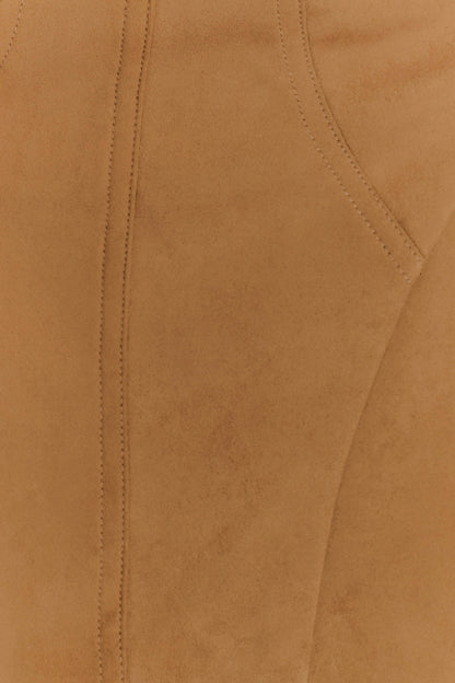Mini-robe en similicuir de daim Andy - Camel