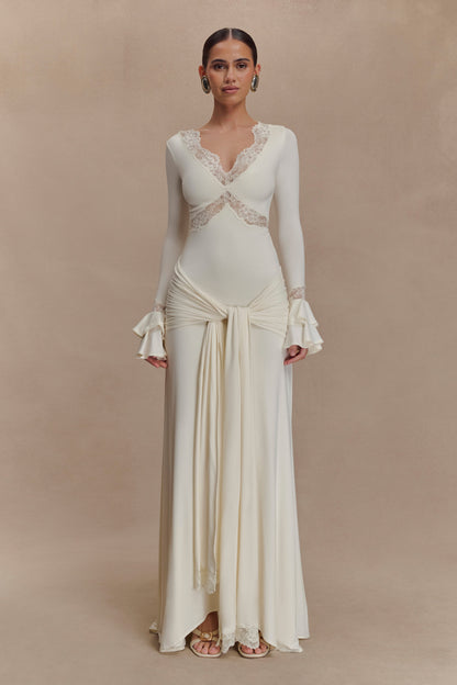 Robe Maxi en Dentelle Electra - Ivoire